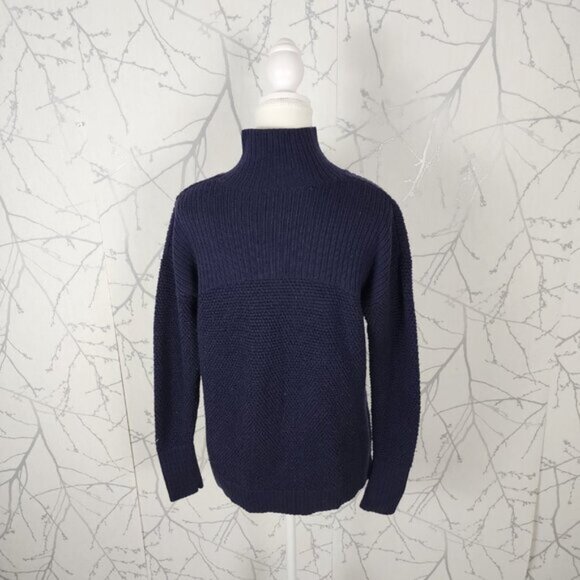 Lululemon Navy 100% Merino Wool Turtleneck Warm & Restore Sweater - Picture 5 of 6